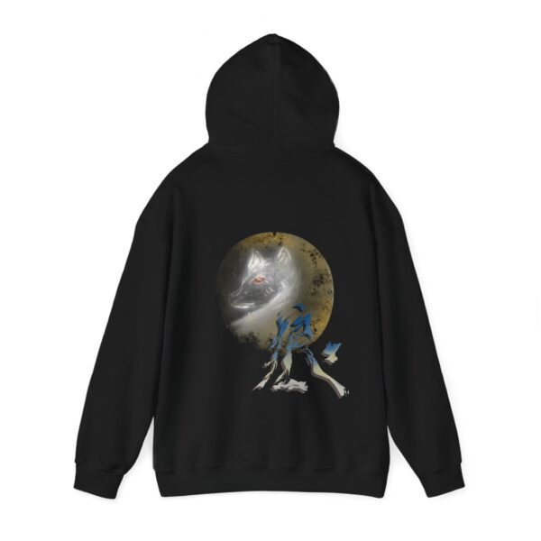 Ōkami | 狼 – Unisex Hooded Sweatshirt [Front logo] - Image 3